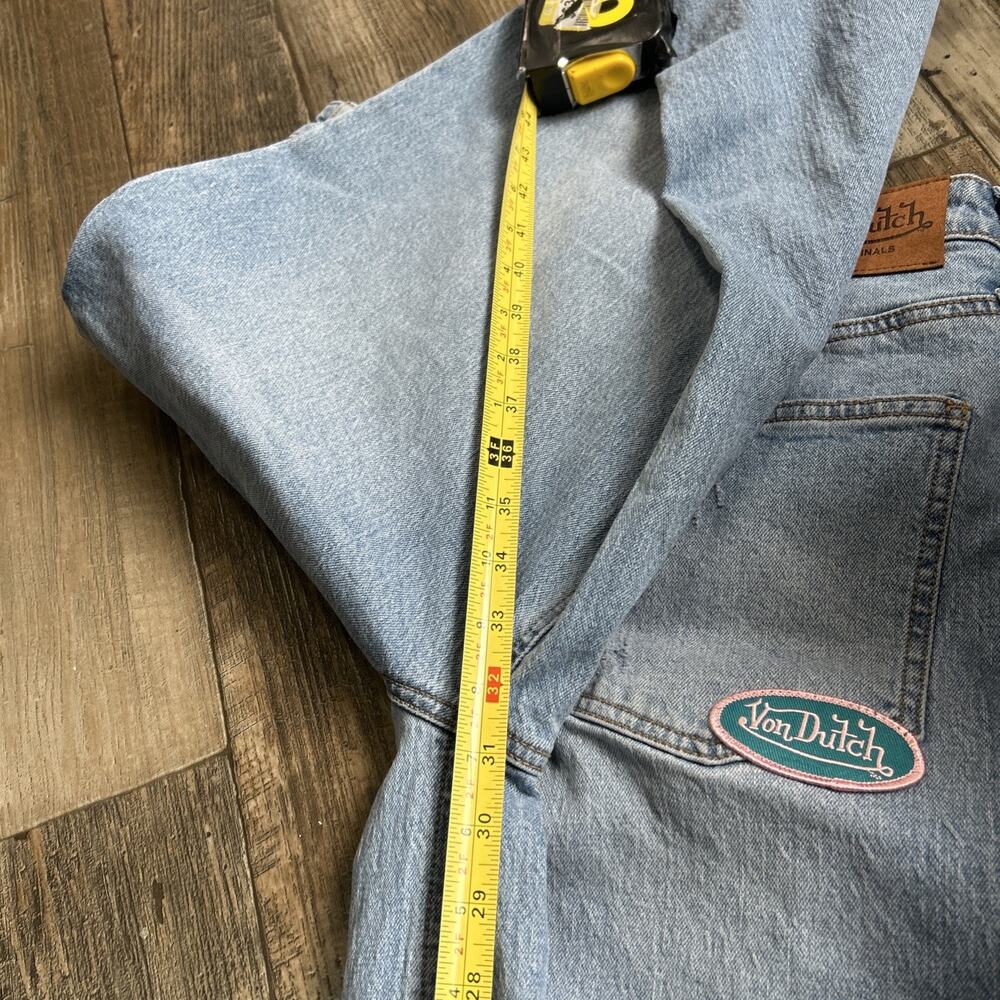 Von Dutch Jeans Wide Leg Logo Size 26 Y2K Extra Baggy - Picture 8 of 9